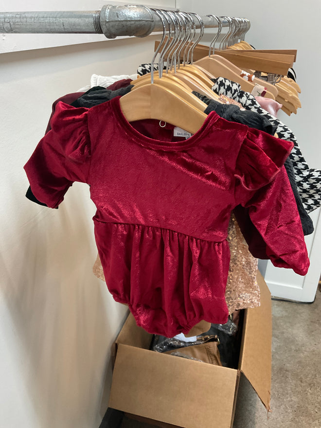Rhodes Bubble Shorty Red Romper