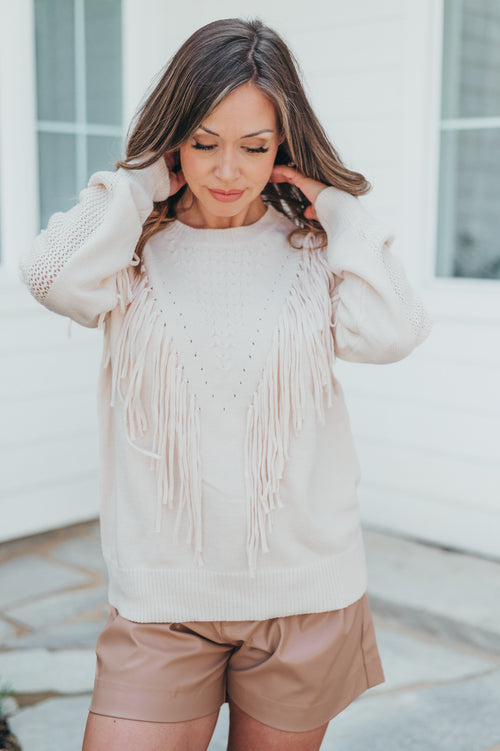 Hollow Out Tassel Sweater