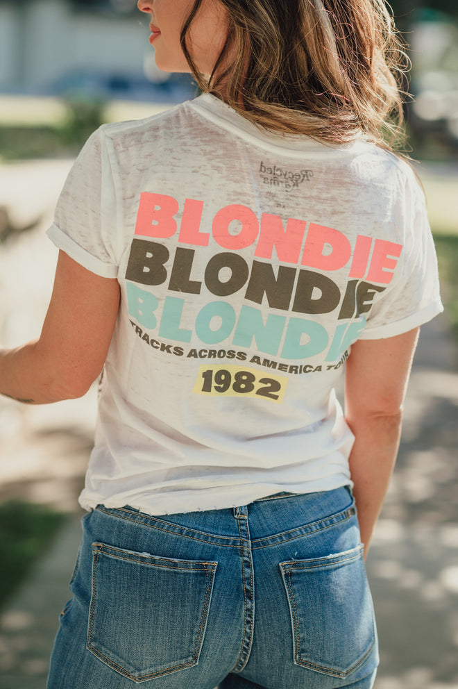 Blondie White Graphic Tee