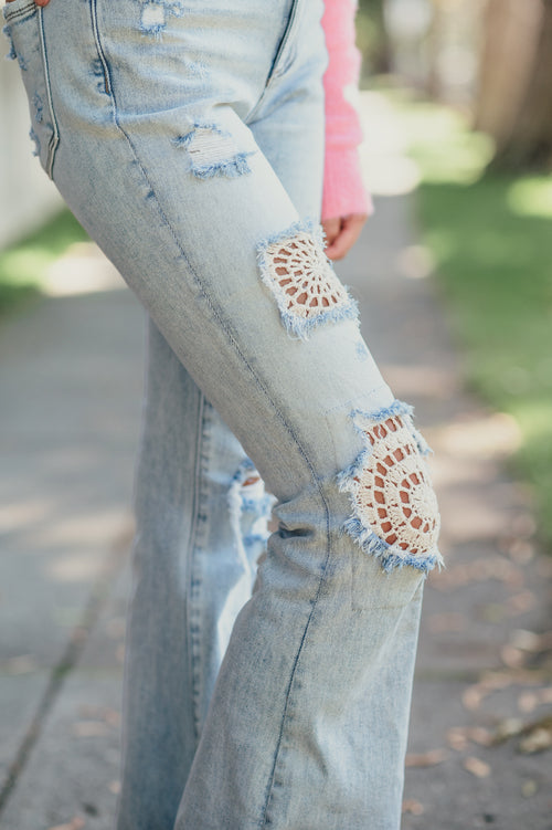 Crochet Flare Jean