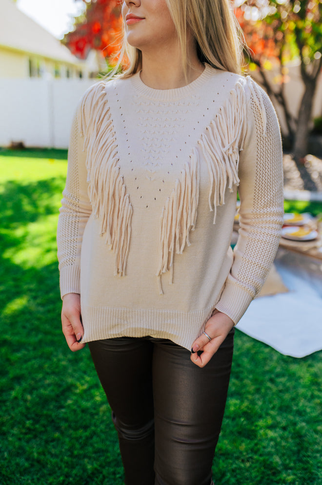 Hollow Out Tassel Sweater
